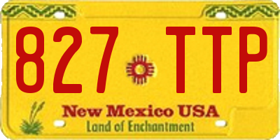 NM license plate 827TTP