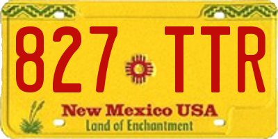 NM license plate 827TTR