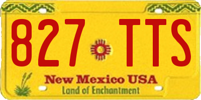 NM license plate 827TTS