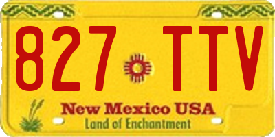 NM license plate 827TTV