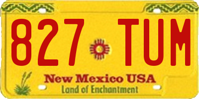 NM license plate 827TUM