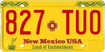 NM license plate 827TUO