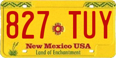 NM license plate 827TUY