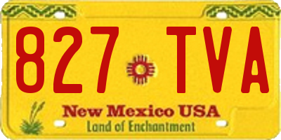 NM license plate 827TVA