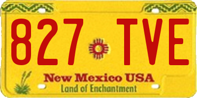 NM license plate 827TVE