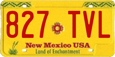 NM license plate 827TVL