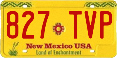 NM license plate 827TVP