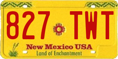 NM license plate 827TWT