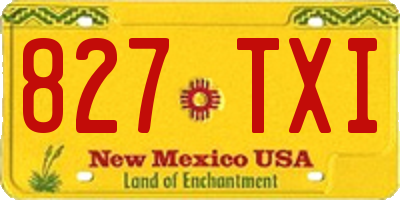 NM license plate 827TXI