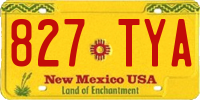NM license plate 827TYA