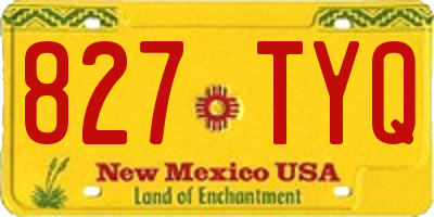 NM license plate 827TYQ