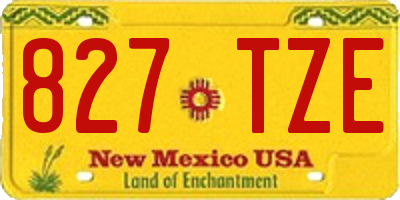 NM license plate 827TZE