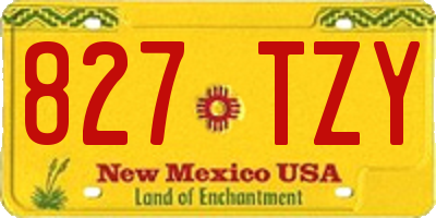 NM license plate 827TZY