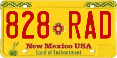 NM license plate 828RAD