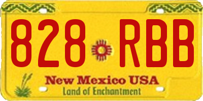 NM license plate 828RBB