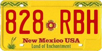 NM license plate 828RBH