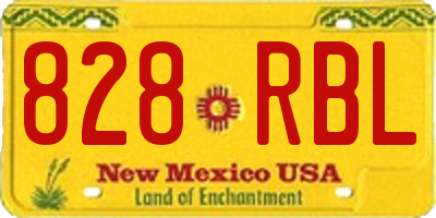 NM license plate 828RBL