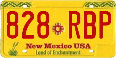 NM license plate 828RBP