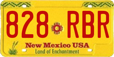 NM license plate 828RBR