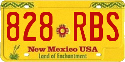 NM license plate 828RBS