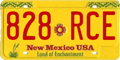 NM license plate 828RCE