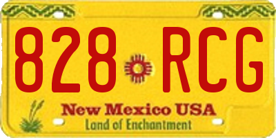 NM license plate 828RCG
