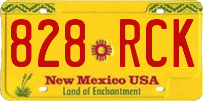 NM license plate 828RCK