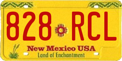 NM license plate 828RCL