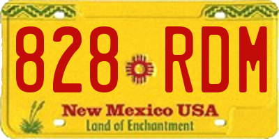 NM license plate 828RDM