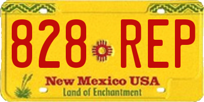 NM license plate 828REP