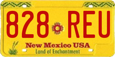 NM license plate 828REU
