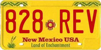 NM license plate 828REV