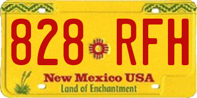 NM license plate 828RFH