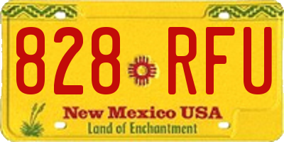NM license plate 828RFU