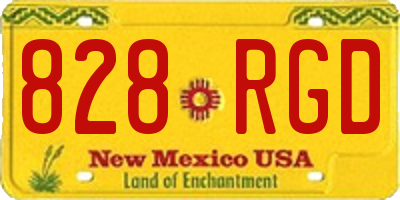 NM license plate 828RGD