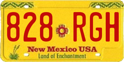 NM license plate 828RGH