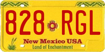 NM license plate 828RGL