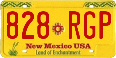 NM license plate 828RGP