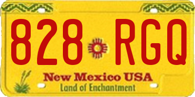 NM license plate 828RGQ