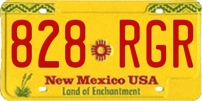 NM license plate 828RGR