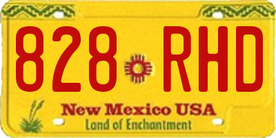 NM license plate 828RHD