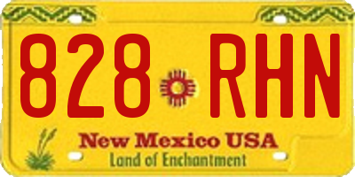 NM license plate 828RHN