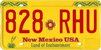 NM license plate 828RHU
