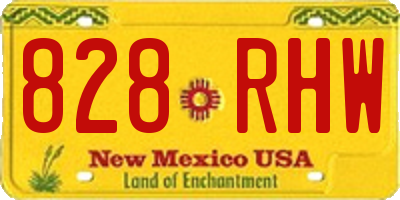 NM license plate 828RHW