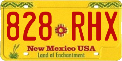 NM license plate 828RHX