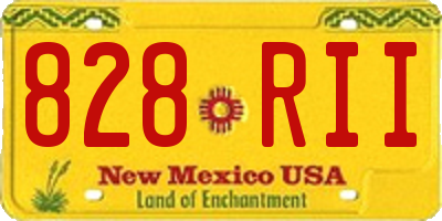 NM license plate 828RII