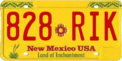 NM license plate 828RIK