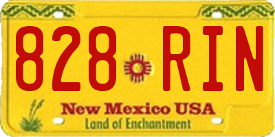 NM license plate 828RIN