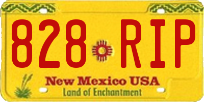 NM license plate 828RIP
