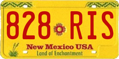 NM license plate 828RIS